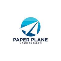 inspiration de conception de logo de voyage avion en papier vecteur