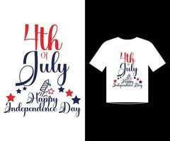 vecteur de modèle de conception de t-shirt du 4 juillet pour le joyeux jour de l'indépendance