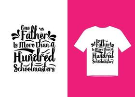 vecteur de conception de modèle de t-shirt de citations de fête des pères