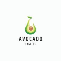 vecteur de modèle de conception d'icône de logo de fruits d'avocat