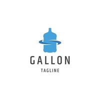 modèle de conception d'icône de logo de gallon d'eau vecteur plat