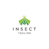 modèle de conception d'icône logo insecte vecteur plat