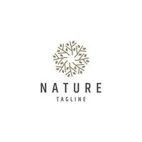 résumé, nature, arbre, feuille, logo, icône, conception, gabarit, plat, vecteur