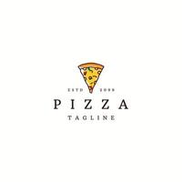 modèle de conception d'icône de logo de pizza vecteur plat