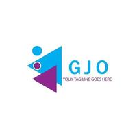 conception créative de logo de lettre gjo avec graphique vectoriel
