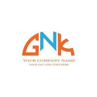 conception créative de logo de lettre gnk avec graphique vectoriel