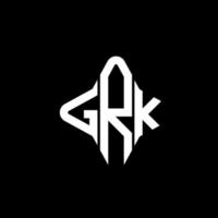 création de logo lettre grk avec graphique vectoriel