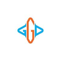 création de logo de lettre ggd avec graphique vectoriel