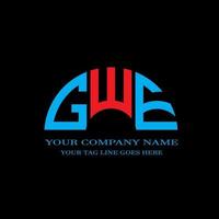 conception créative de logo de lettre gwe avec graphique vectoriel