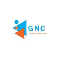 conception créative de logo de lettre gnc avec graphique vectoriel
