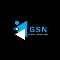 conception créative de logo de lettre gsn avec graphique vectoriel