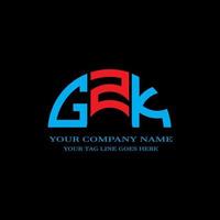 conception créative de logo de lettre gzk avec graphique vectoriel
