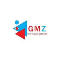 conception créative de logo de lettre gmz avec graphique vectoriel