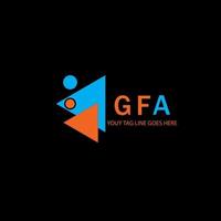 conception créative de logo de lettre gfa avec graphique vectoriel