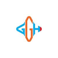 conception créative de logo de lettre ggh avec graphique vectoriel