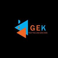 création de logo de lettre gek avec graphique vectoriel