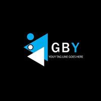 conception créative de logo de lettre gby avec graphique vectoriel