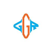 création de logo de lettre ggr avec graphique vectoriel