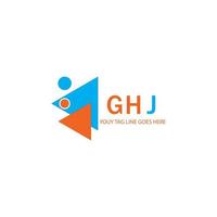 conception créative de logo de lettre ghj avec graphique vectoriel