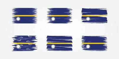 collection de drapeaux de nauru. drapeau national vecteur