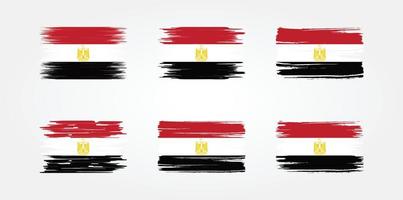 collection de drapeaux égyptiens. drapeau national vecteur