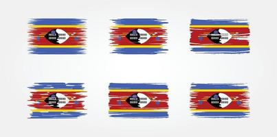 collection de drapeaux eswatini. drapeau national vecteur