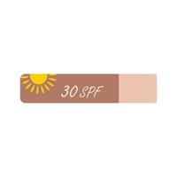 illustration vectorielle de baume à lèvres solaire avec 30 spf vecteur