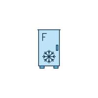 vecteur d'icône de congélateur de réfrigérateur créatif