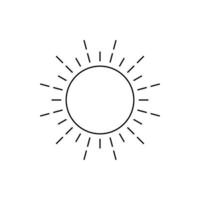 icône météo de prévision de la lumière du soleil vecteur