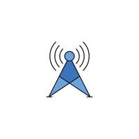 vecteur d'icône de signal de réseau de communication