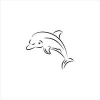 icône de dauphin pour la création de logo animal. vecteur