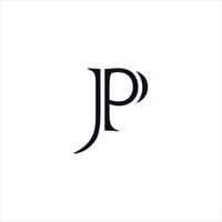 lettre jp conception logo vecteur