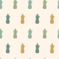 modèle sans couture coloré d'ananas tropical. conception d'été avec des éléments de croquis dessinés à la main. illustration vectorielle dans des couleurs pastel. vecteur
