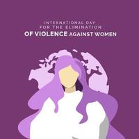 journée internationale pour l'élimination de la violence à l'égard des femmes vecteur