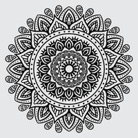 mandala noir pour la conception. motif circulaire de mandala pour le henné, le mehndi, le tatouage, la décoration. ornement décoratif de style oriental ethnique. page de livre de coloriage. vecteur