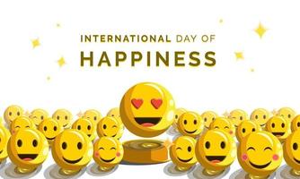 illustration vectorielle de la journée internationale du bonheur vecteur