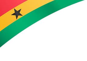 vague de drapeau du ghana isolée sur png ou fond transparent, symbole du ghana. illustration vectorielle vecteur