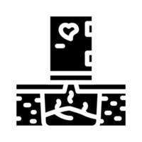 illustration vectorielle d'icône de glyphe de compost de toilettes vecteur