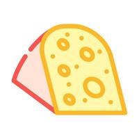 illustration vectorielle d'icône de couleur de fromage gouda vecteur