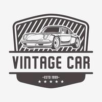 insigne d'emblème de logo de voiture classique vintage. vecteur