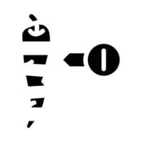 illustration vectorielle d'icône de glyphe d'échelle d'épices de poivre coupé vecteur