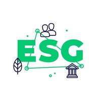 concept esg, environnemental, social et de gouvernance d'entreprise. vecteur