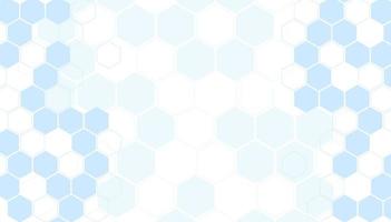 fond de technologie abstraite bleu et blanc avec des hexagones. vecteur