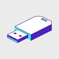 illustration d'icône de vecteur isométrique de clé USB