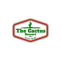 l'illustration du logo occidental du désert de cactus. logo du désert. logo cactus vecteur