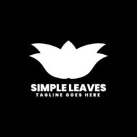 logo de feuilles de nature, style de silhouette vecteur