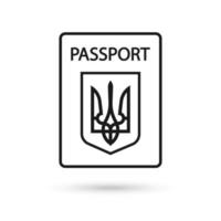 icône de passeport ukrainien. illustration vectorielle. vecteur