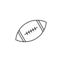 rugby, modèle de logo d'illustration vectorielle d'icône de ligne mince de football américain. adapté à de nombreuses fins. vecteur