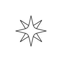 étoiles, modèle de logo d'illustration vectorielle d'icône de ligne mince de nuit. adapté à de nombreuses fins. vecteur