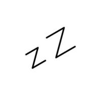 sommeil, sieste, nuit solide ligne icône vector illustration logo modèle. adapté à de nombreuses fins.